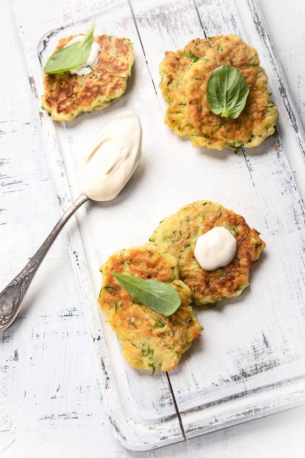 Zucchini fritters.